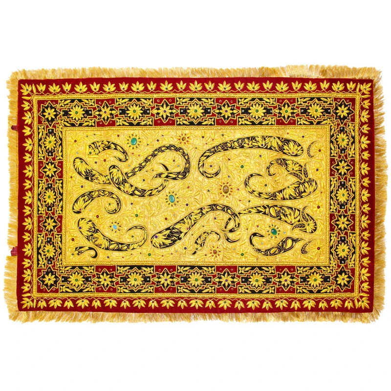 فرش جواهر دستبافت زرموند یک متری مدل Paisley کد 3