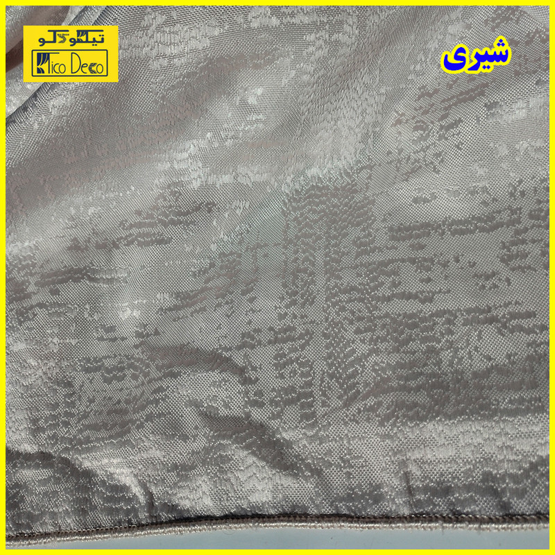 پرده تیکو دکو مدل دوخت ساده حریرکتان ژاکارت طرح محو سایز 280 × 700 سانتی‌متر