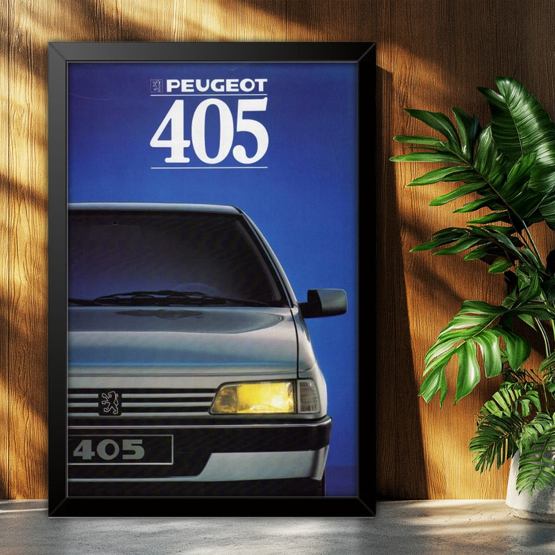 تابلو بکلیت طرح ماشین و خودرو پژو 405 مدل B-po1906 فریم مشکی