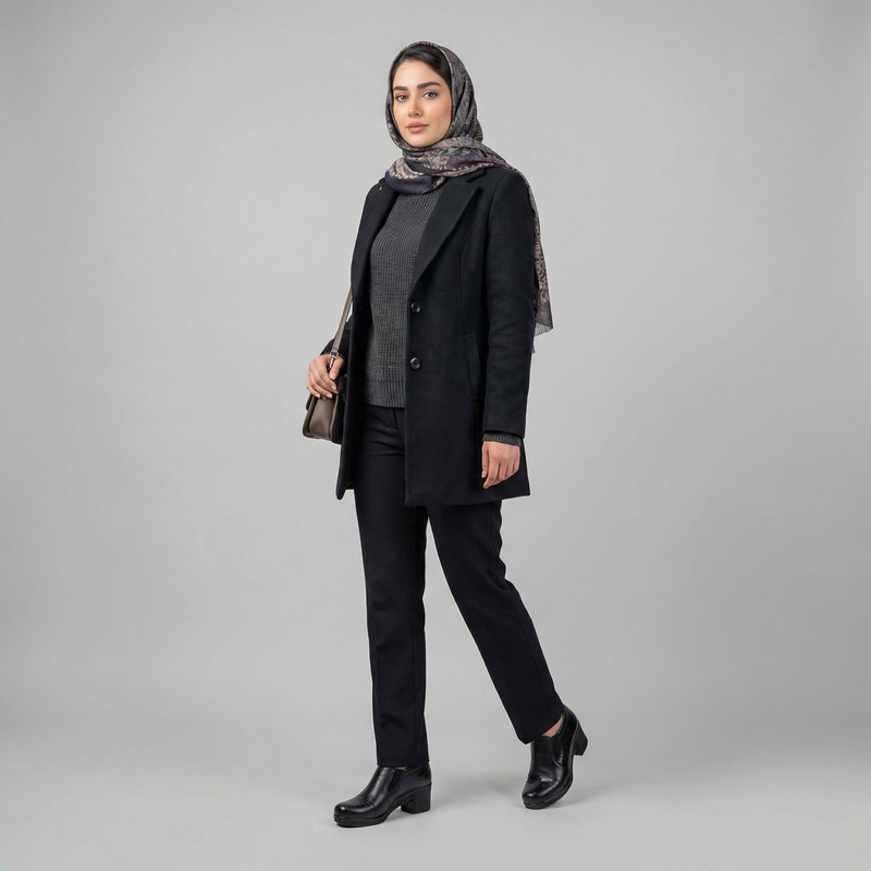 کفش پاشنه‌دار زنانه چرم عطارد مدل SH316