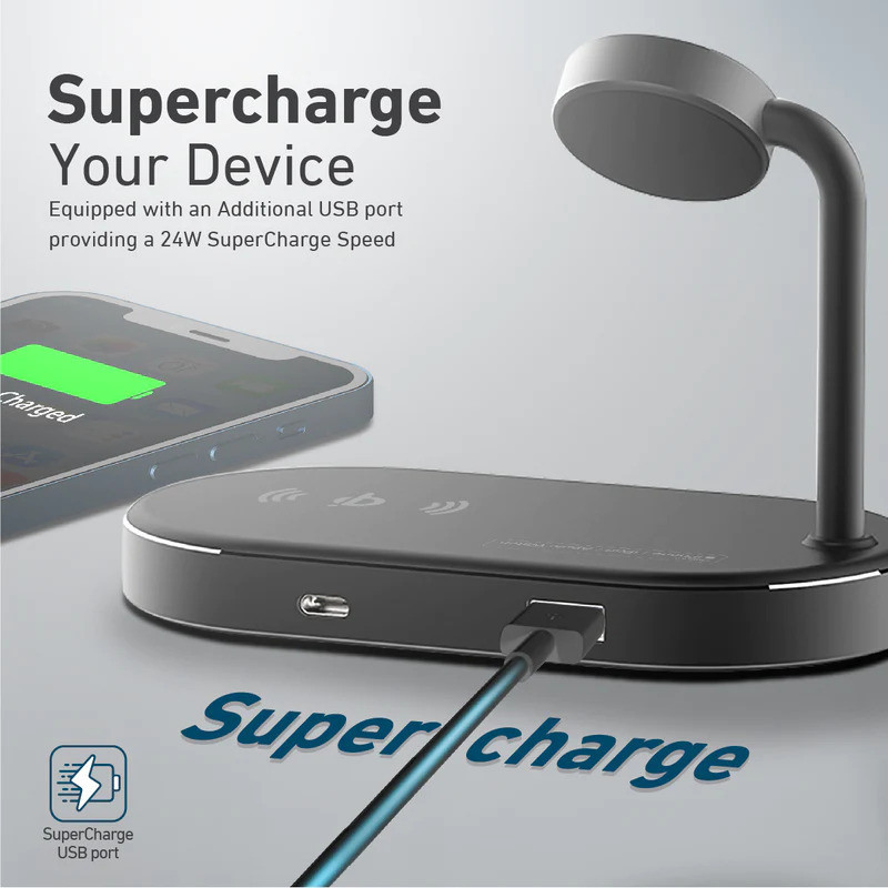 شارژر بی سیم پرومیت مدل WAVEPOWER.EU-BK
