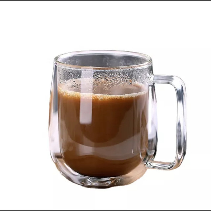 لیوان مدل دوجداره دسته دار کد 250 بسته 4 عددی