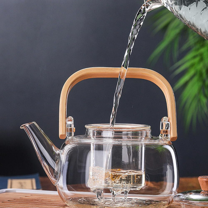 قوری مدل ویداستی دسته بامبو کد 1369n 800cc