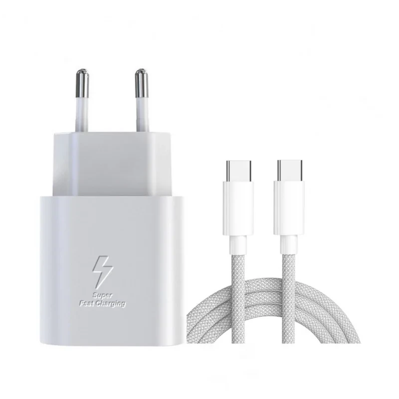 شارژر دیواری 25 وات مدل PD3.0 به همراه کابل USB-C