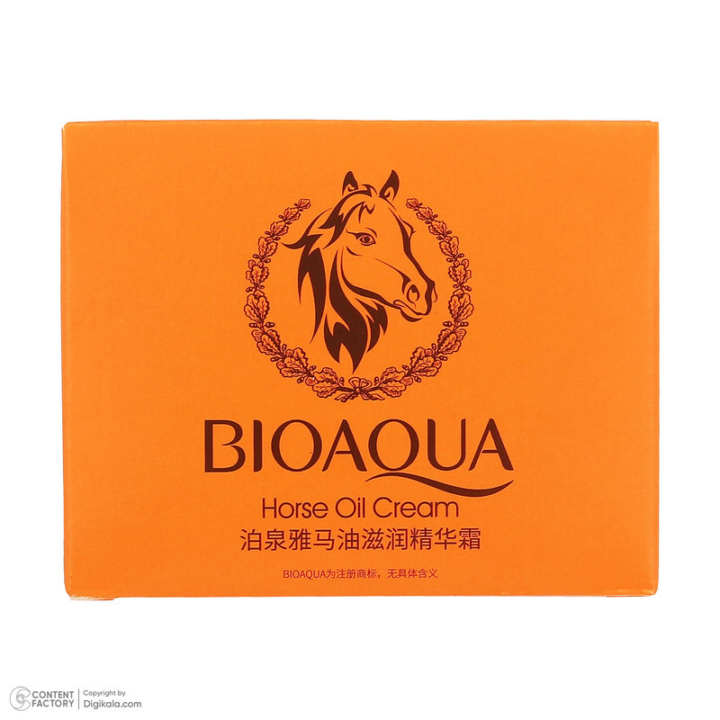 کرم مرطوب کننده صورت بی آکوا مدل Horse Oil مناسب برای انواع پوست وزن 50 گرم