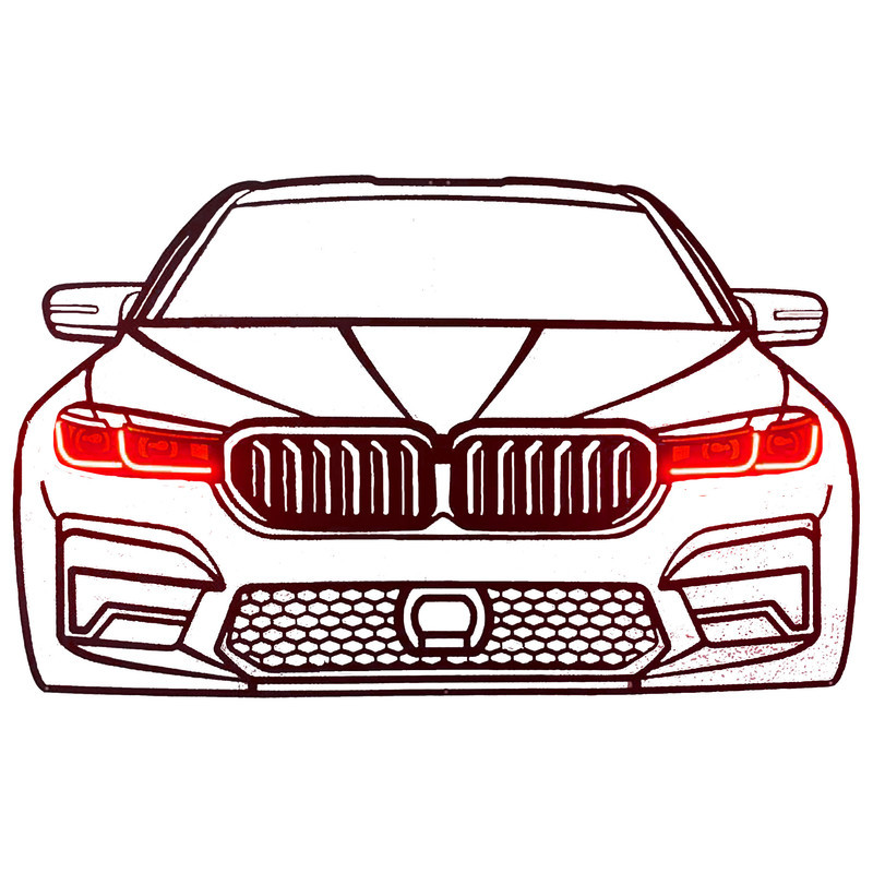 چراغ دیواری نئونی طرح ماشین bmw