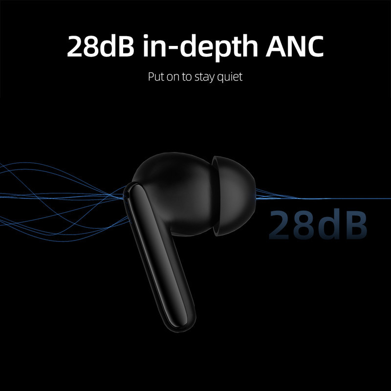 هدفون بلوتوثی برند کیو سی وای مدل T13 ANC2 با نویز کنسلینگ فعال (ANC)، نویز کنسلینگ میکروفون (ENC) و پخش صدای محیطی (Transparency)، درگاه شارژ USB Type-C، با قابلیت اتصال به چند دستگاه، کنترل لمسی، مقاوم در برابر آب و گردوغبار