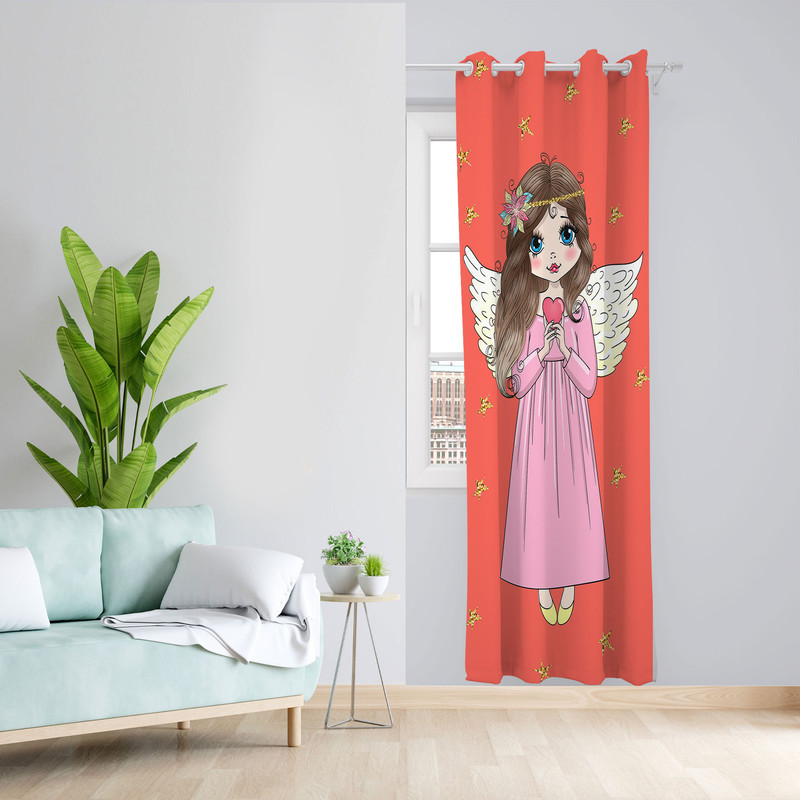 پرده مدل دخترانه مخمل پانچی کد 4789aسایز 140x200 سانتی متر