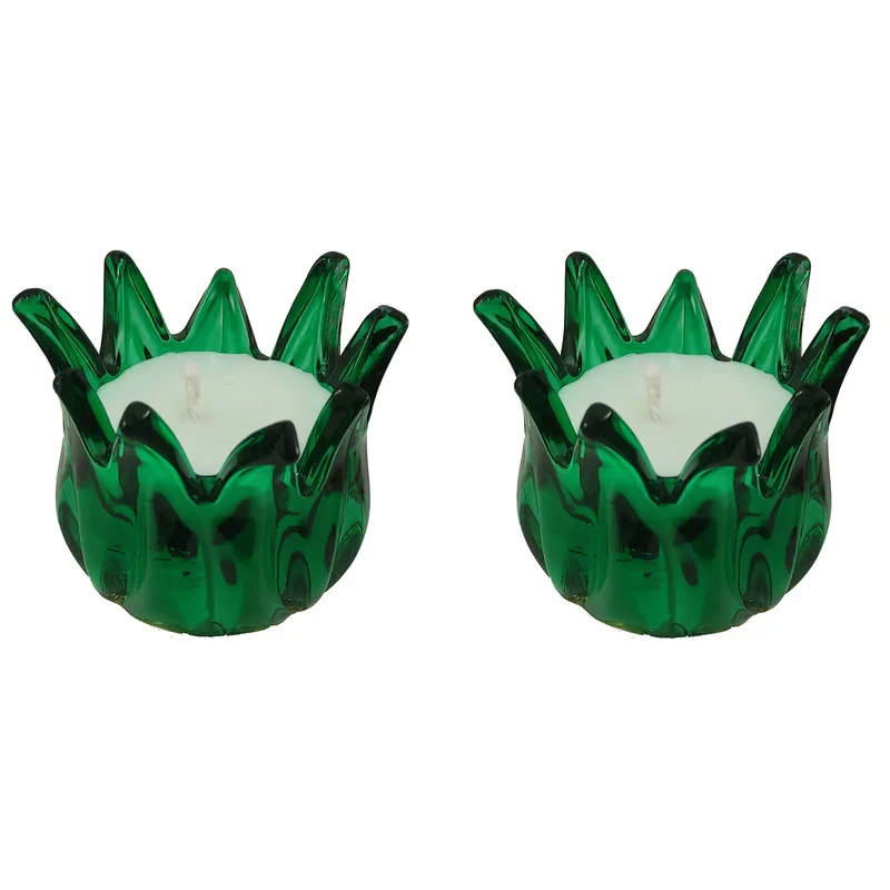 شمع مدل فونیکس شیشه ای بسته 2 عددی