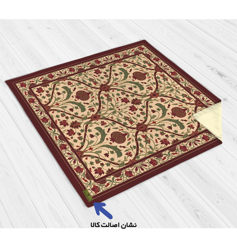 رومیزی ریحانلوکس مدل شکوفه انار کد RH130 سایز 97x97 سانتی‌متر