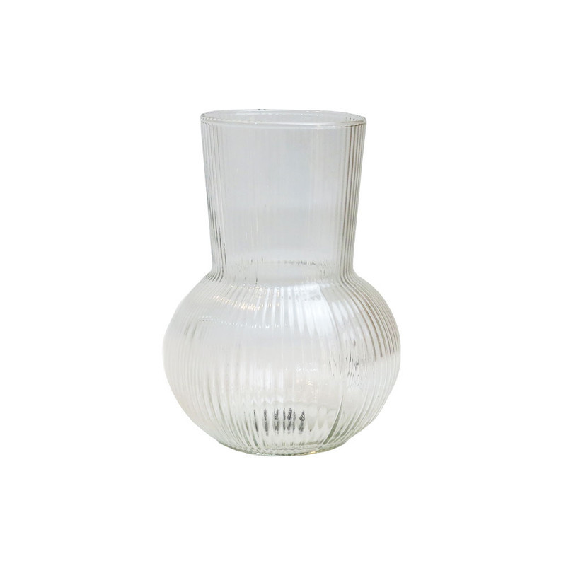 گلدان دکوری شیشه‌ای مدل دنیز 999-24K، ابعاد 11×8×16 سانتی‌متر، وزن 330 گرم