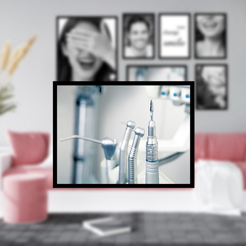 تابلو بکلیت طرح سلامت دندان و مطب دندانپزشکی مدل B-1306 مجموعه 6 عددی