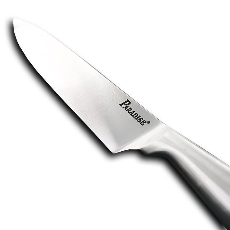 سرویس چاقو 8 پارچه با تیغه استیل ضد زنگ و با دسته استیل پارادایس مدل HS-3000