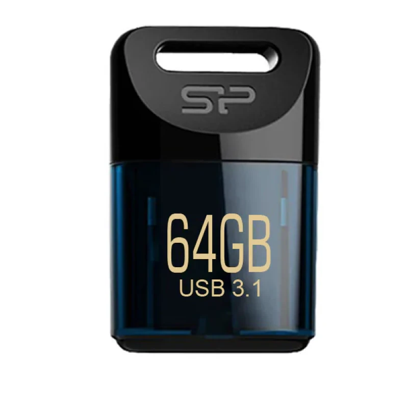 فلش مموری سیلیکون پاور Jewel J06 ظرفیت 64 گیگابایت، رابط USB 3.1 و سازگار با USB 2.0، مقاوم در برابر آب، گرد و غبار و لرزش، ابعاد کوچک و وزن سبک