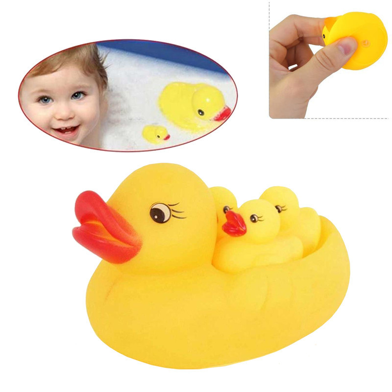 عروسک حمام طرح اردک با بچه ها BN0011 بسته 4 عددی