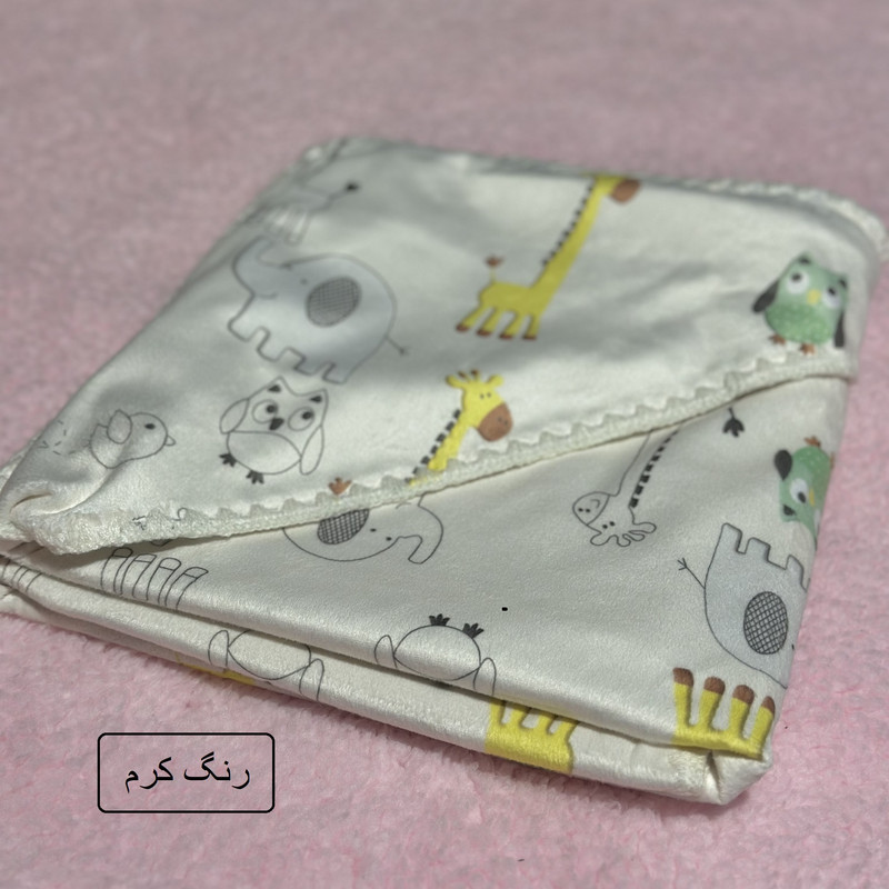 پتو نوزادی مدل Elephant And Giraffe -2024 سایز 80×80 سانتی متر