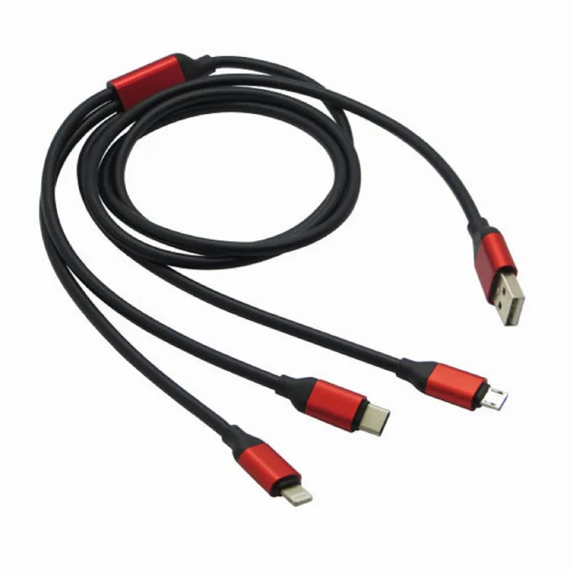 کابل تبدیل USB به Micro-usb USB-C Lighting مدل Multicable 3-1 به طول 1 متر