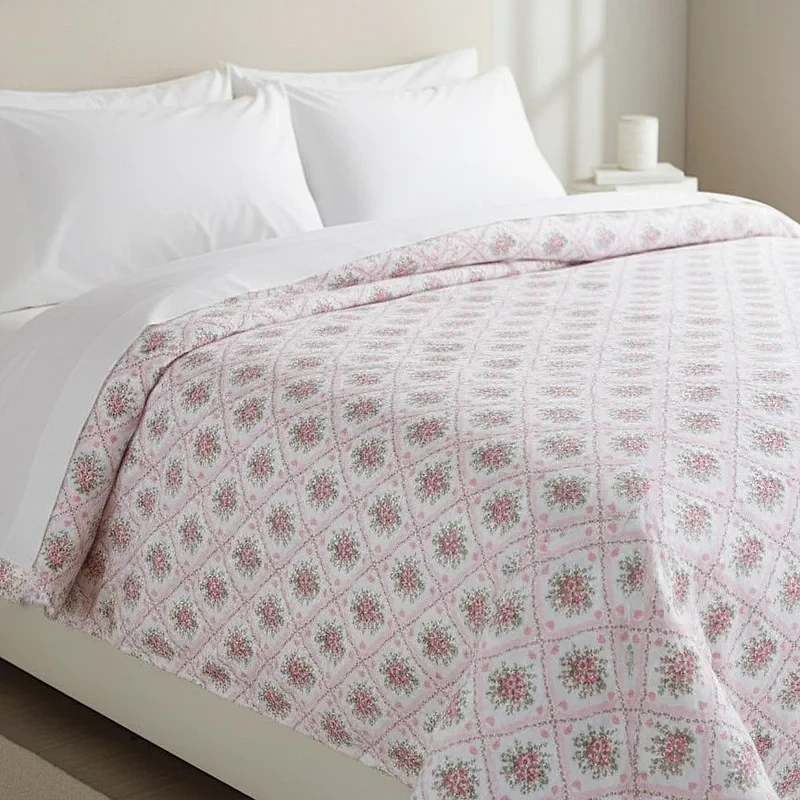 روکش لحاف ساتن پنبه انگلیش هوم مدل Lovely Bouquet دو نفره سایز 220x200 سانتی‌متر
