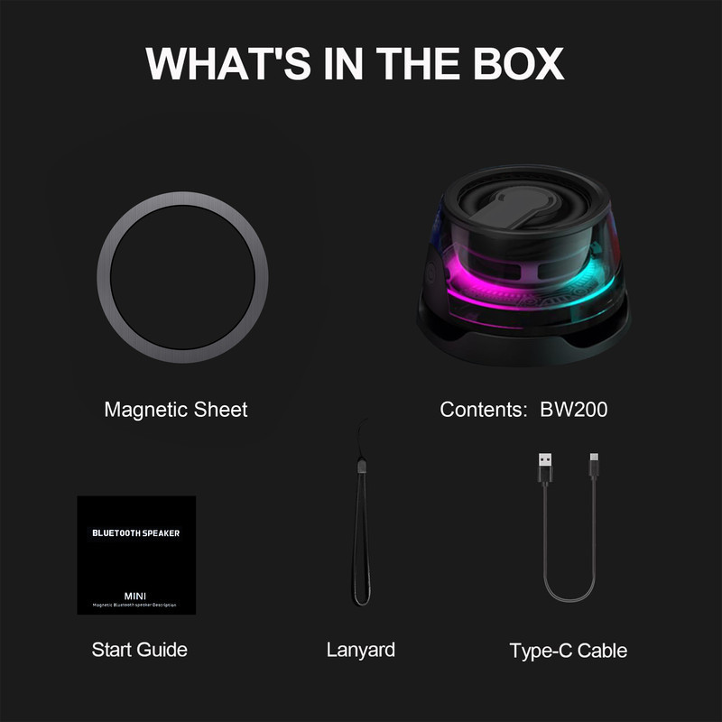 اسپیکر بلوتوثی قابل حمل مدل Magnetic Bluetooth Speaker 01