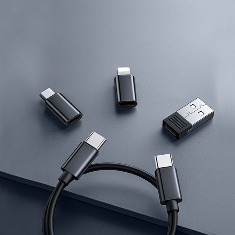 کابل تبدیل USB-CUSB به لایتنینگUSB-CMicroUSB مک‌دودو مدل WF-1720 طول 0.3 متر