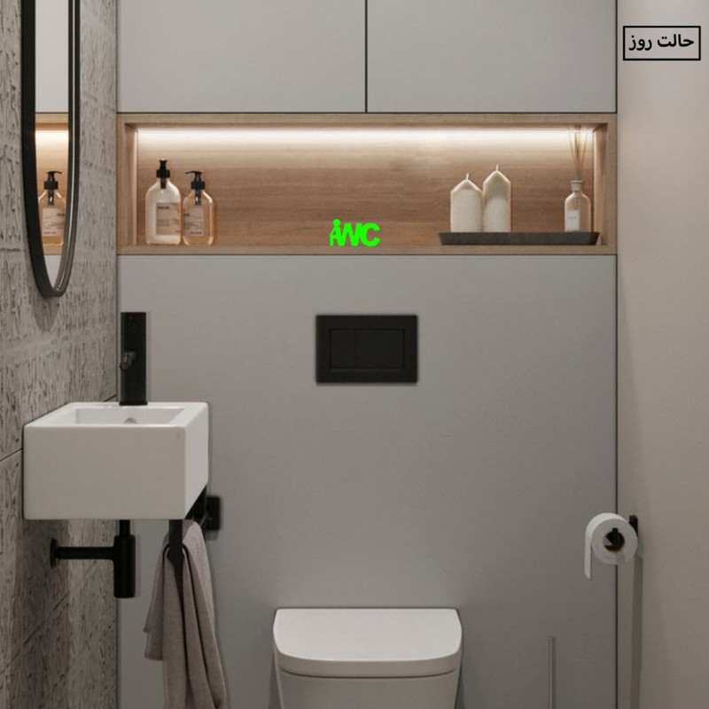 استیکر کلید و پریز مدل شبنما طرح WC