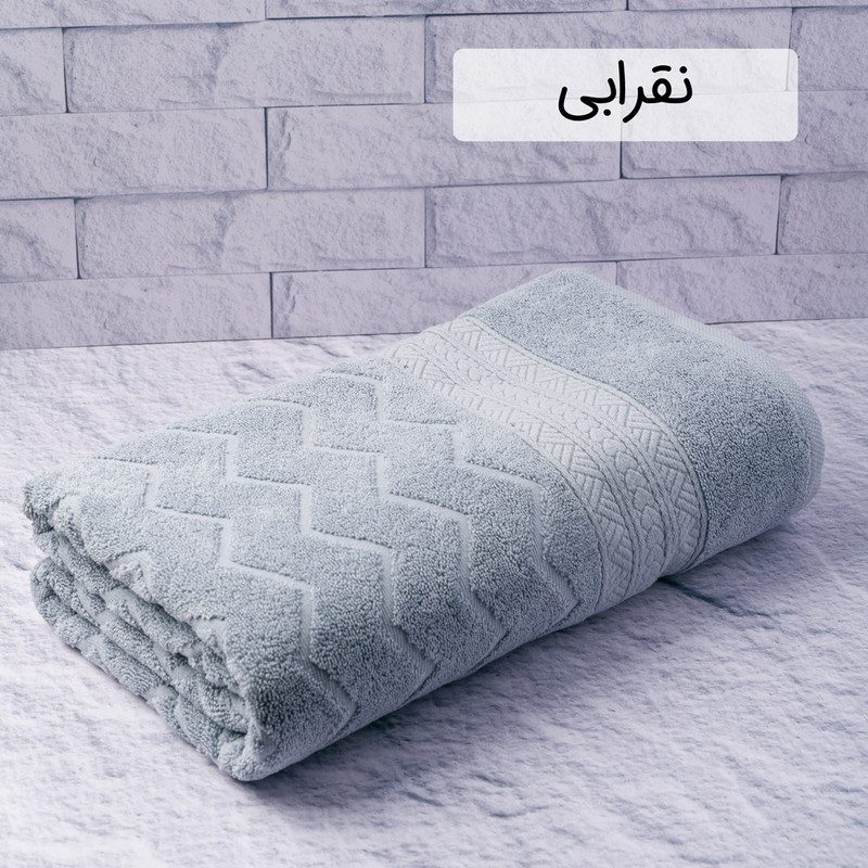 حوله حمام هیرو طرح البروس سایز 100×160 سانتی متر
