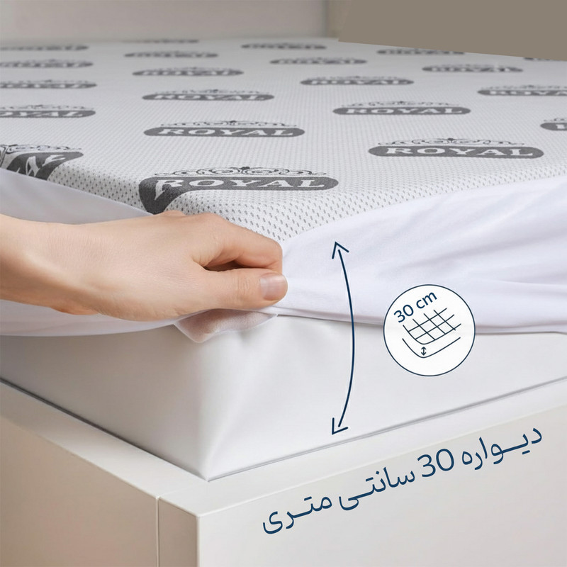 محافظ تشک رویال مدل ضد آب ساردونیا یک نفره سایز 200×100 سانتی متر