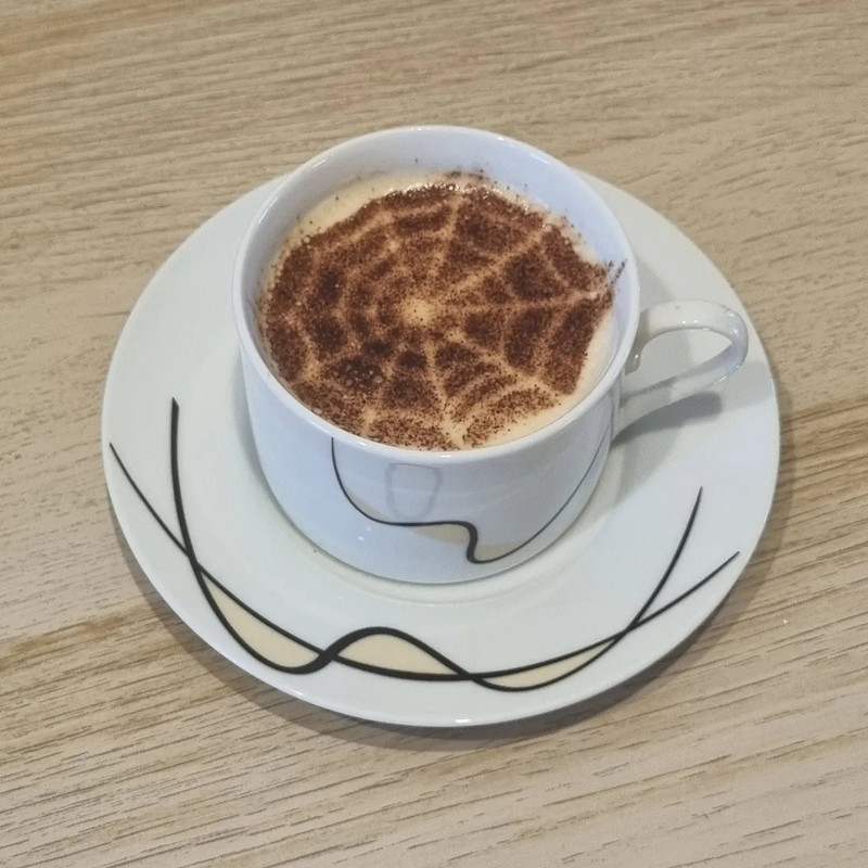 شابلون قهوه مدل تار عنکبوت