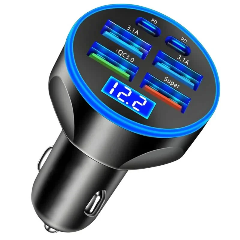 شارژر فندکی 6 پورت 66 وات مدل FP-89