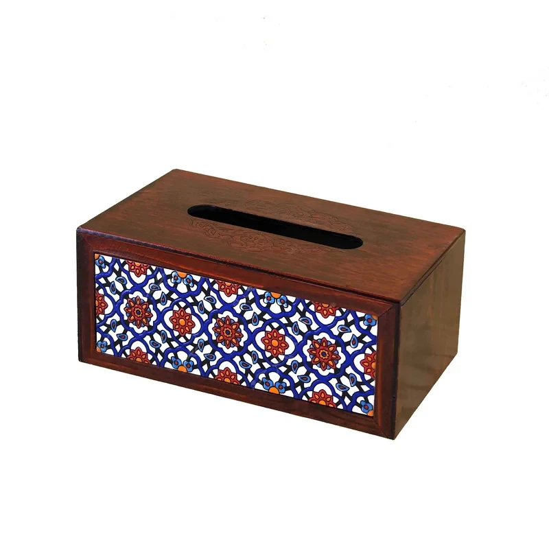 جعبه دستمال کاغذی چوبی مدل B6