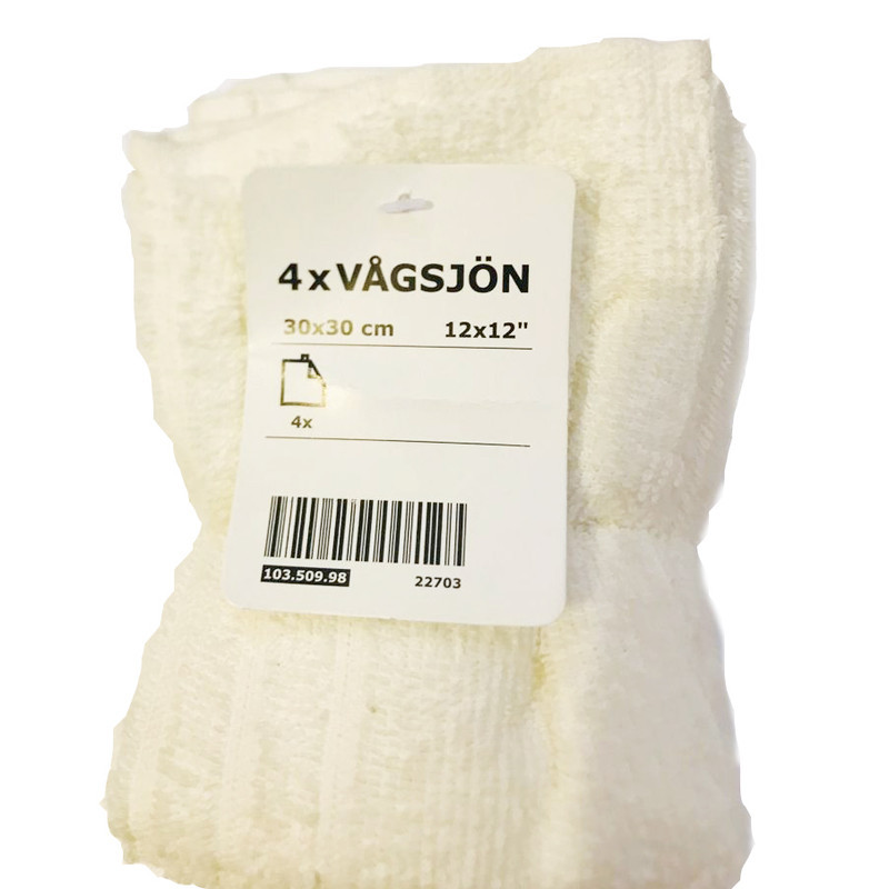 حوله دستی ایکیا مدل VAGSJON سایز 30x30 سانتی متر بسته 4 عددی