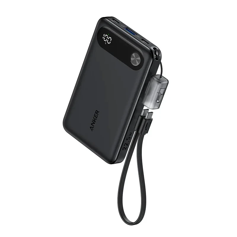 پاوربانک 22.5 وات انکر مدل A1257 ظرفیت 10000 میلی آمپر ساعت به همراه کابل USB-C