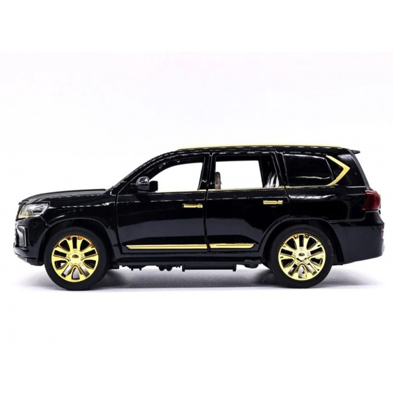 ماشین بازی  مدل فلزی عقبکش موزیکال TOYOTA LAND CRIUSER