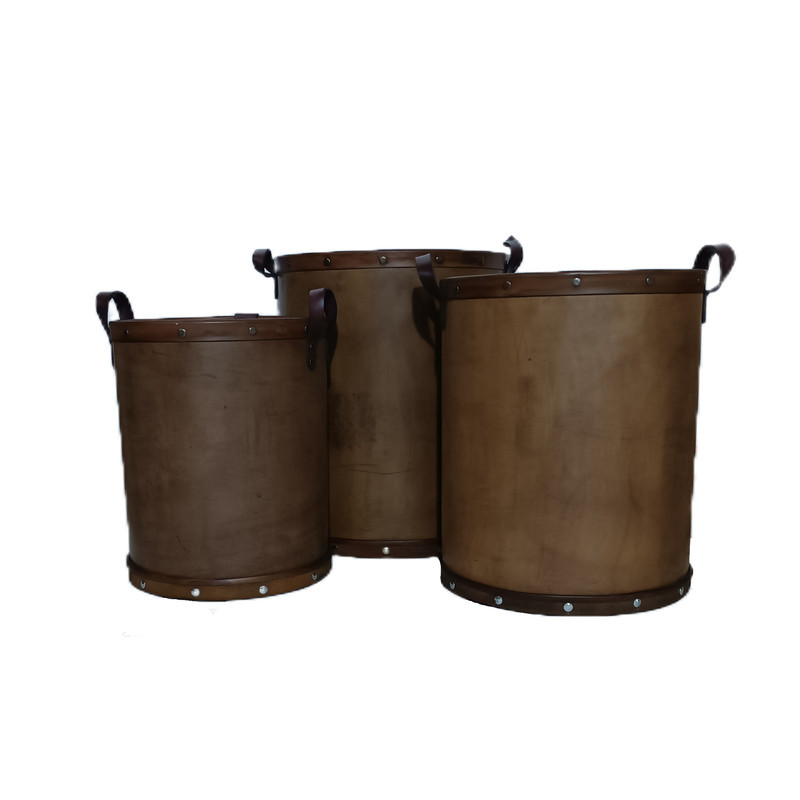 سبد رخت چرک مدل vif leather  مجموعه 3 عددی