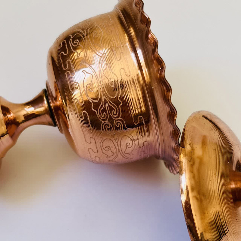 قندان مسی مدل لب چین کد ZH395.2