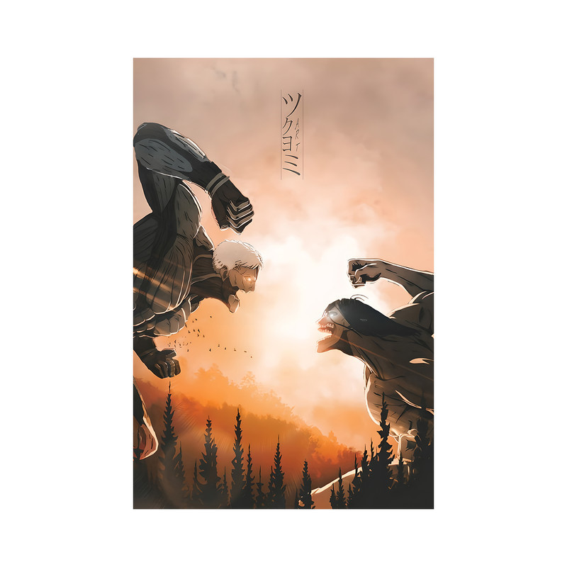تابلو مدل انیمه حمله تایتان زرهی اتک ان تایتان Armored and Attack titan attack on titan anime 16