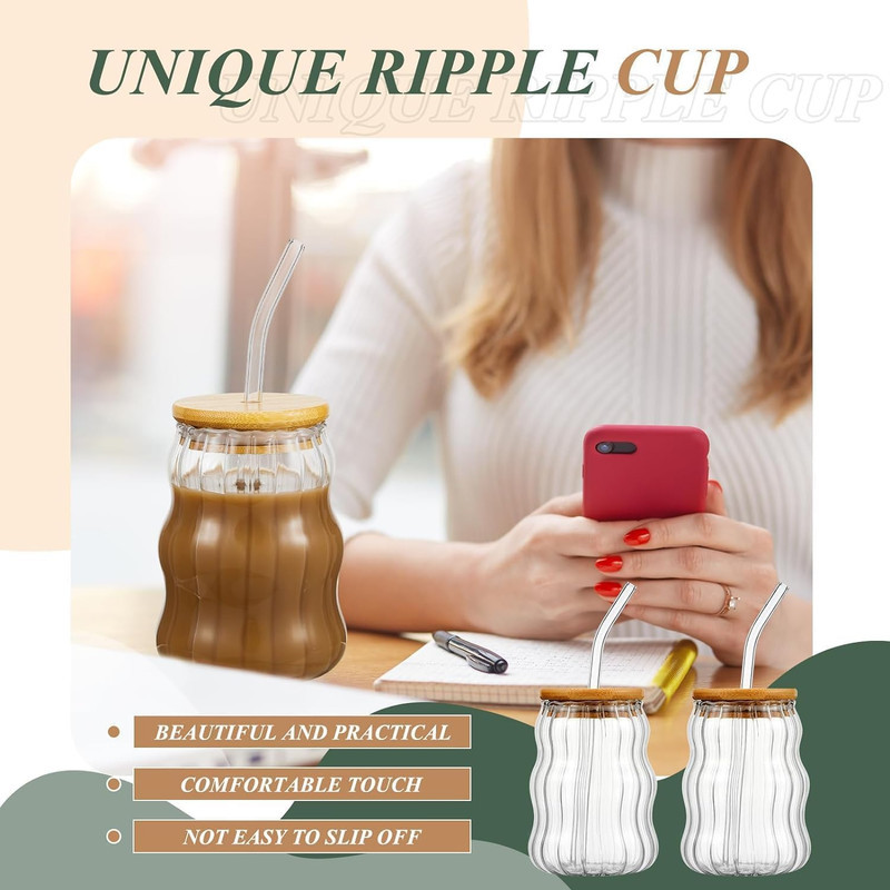 لیوان اسموتی مدل راه راه کد 1369n 4871