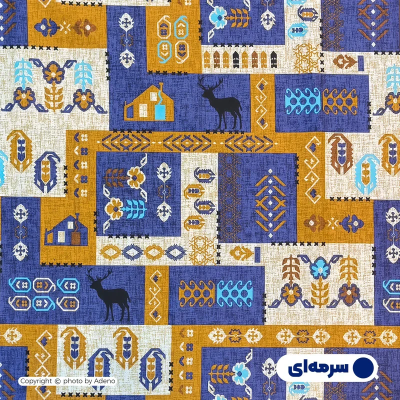 روکش لحاف آدنو مدل ترکمن کد IR174 یک نفره سایز 160x220 سانتی متر
