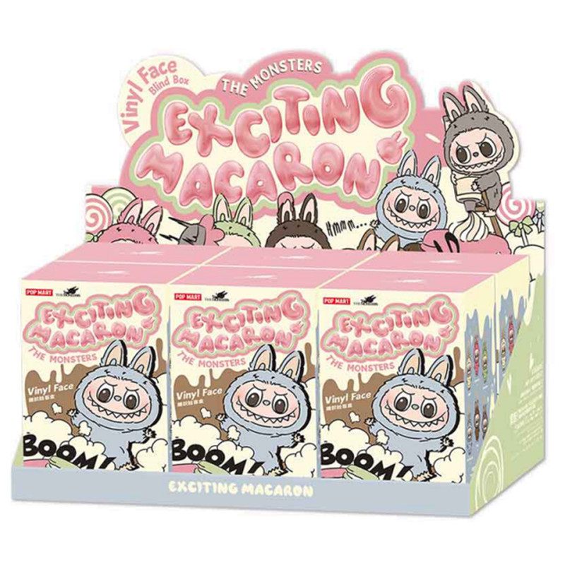 اسباب بازی شانسی پاپ مارت طرح عروسک لبوبو مدل  THE MONSTER EXCITING MACARON DM
