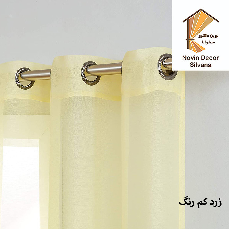 پرده پانچ نوین دکور سیلوانا مدل حریر 18 سایز 180x130 سانتی‌متر