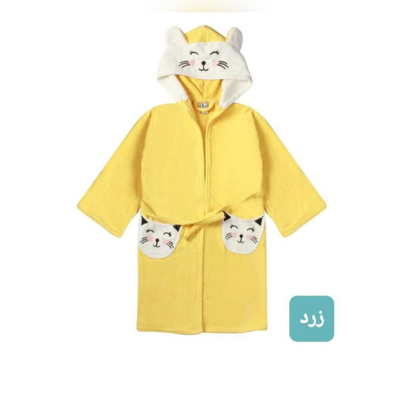 حوله پالتویی کودک مدل گربه ای سایز 90