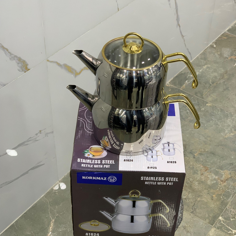 ست کتری و قوری  کرکماز مدل A1624 گنجایش کتری 2 لیتر گنجایش قوری 13 لیتر