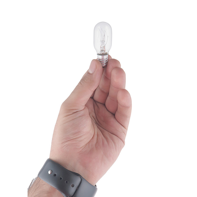 لامپ چرخ خیاطی مدل استوانه ای کد 220V-15W-E12-ST20 پایه E12