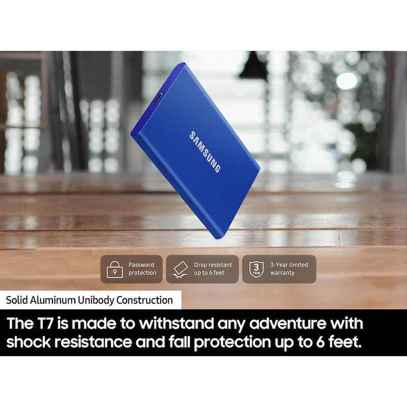 اس اس دی اکسترنال سامسونگ مدل T7 USB 3.2 ظرفیت 4 ترابایت رابط USB 3.2 Gen2