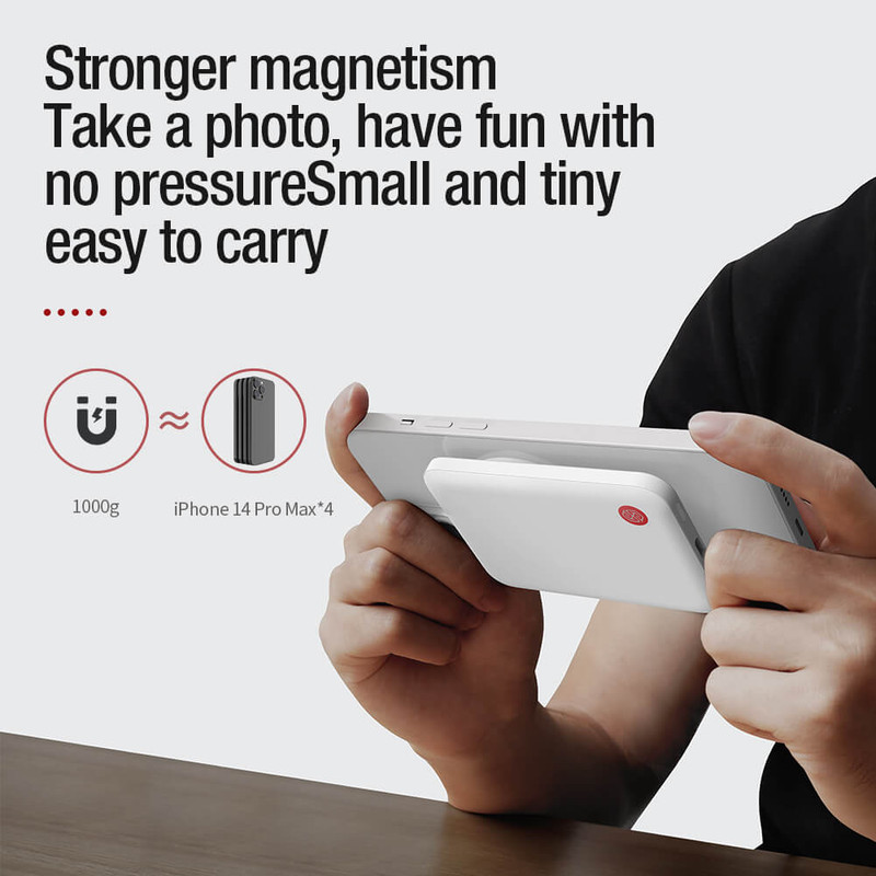 پاوربانک 15 وات نیلکین مدل MagSafe PowerStone Magnetic ظرفیت 5000 میلی‌آمپرساعت
