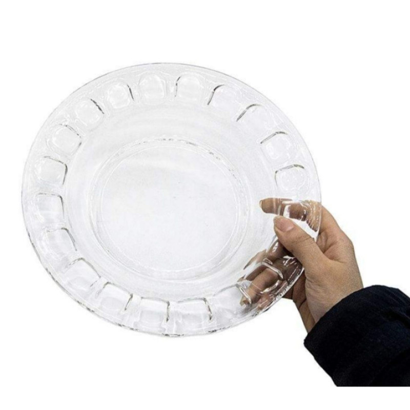 بشقاب خورش خوری شیشه و بلور اصفهان مدل Goluol 522 بسته 6 عددی