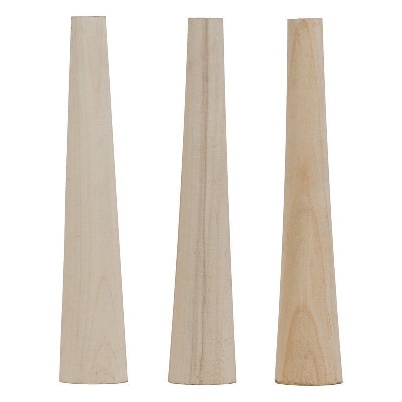 پایه میز مدل    چوبی مخروطی کد 45 مجموعه 3 عددی