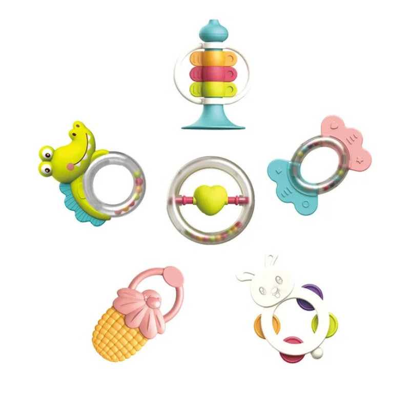 جغجغه بی بی این مدل HANDBELL BABY کد 69-608 مجموعه 6 عددی