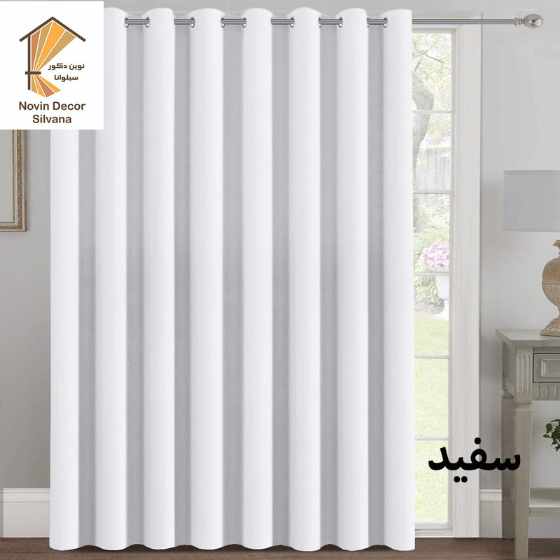 پرده نوین دکور سیلوانا مدل کتان 3 سایز 300x280 سانتی‌متر