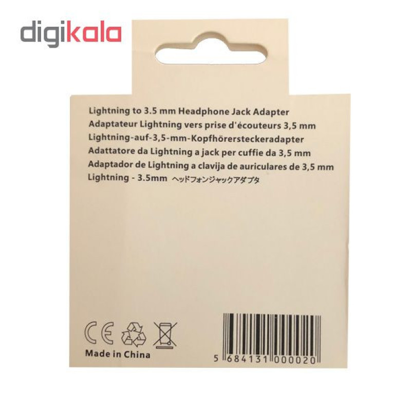 مبدل لایتنینگ به جک 3.5 میلی متری مدل J-002